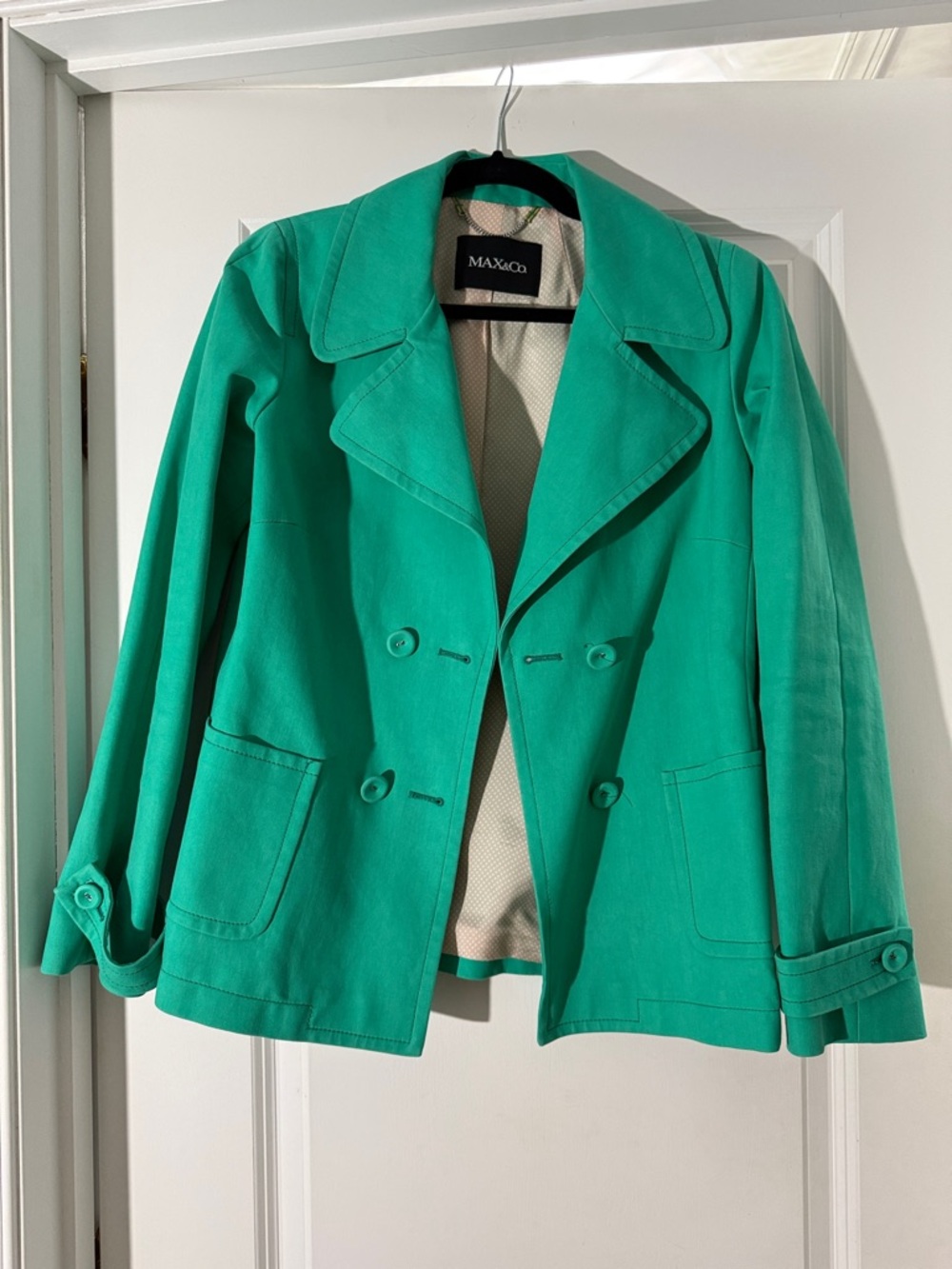 Max & Co. Double-Breasted Teal-Green Blazer